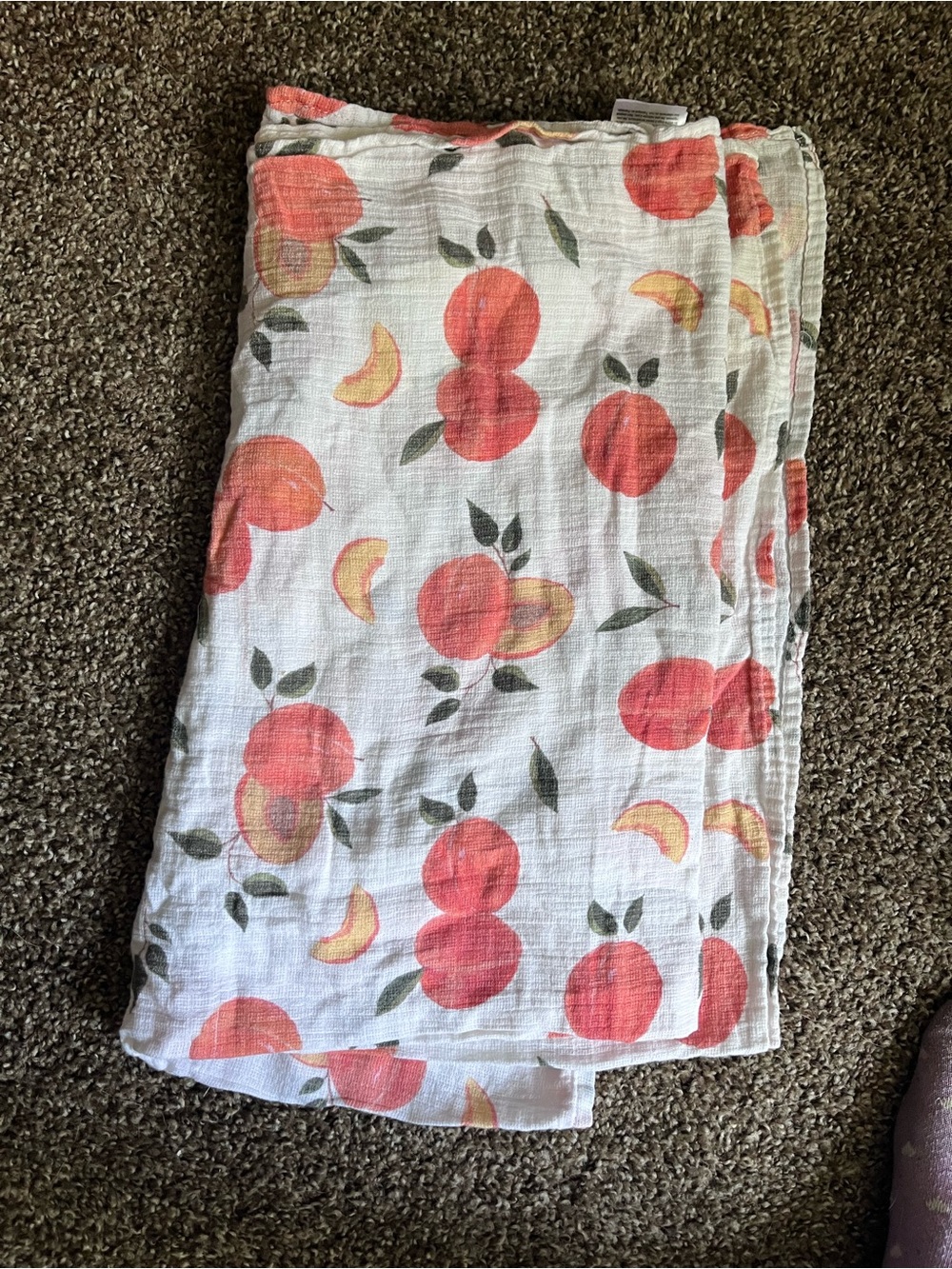 Peach Pattern Baby Swaddle